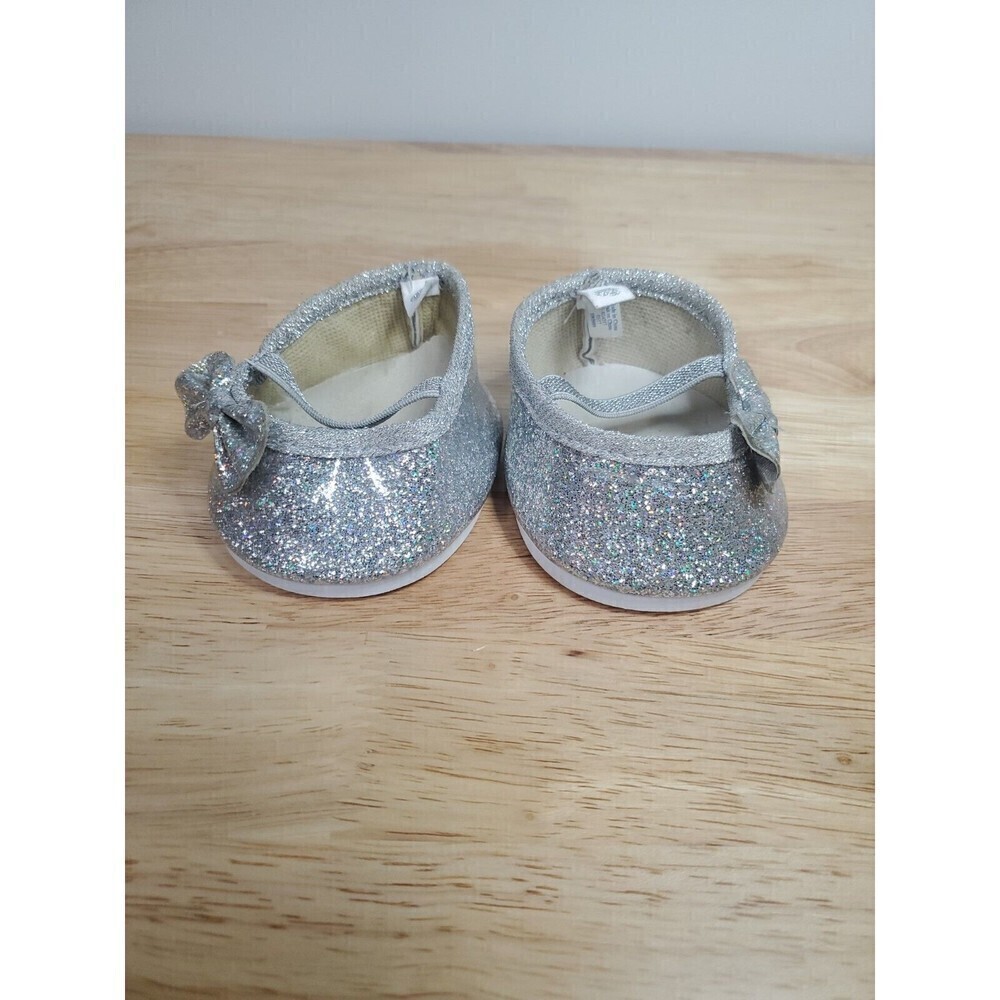 Bab Build A Bear Shoes Headband Silver Sparkle Metallic